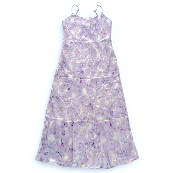 Flora Obscura x J.Crew Cupro-Blend Slip Dress Lavender Fields - Picture 8 of 15